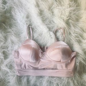 Windsor XS Satin-feel Pink Padded Bralette